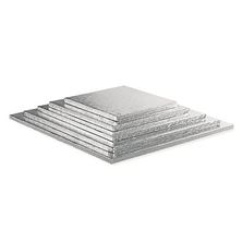 Picture of SQUARE BOARD  CAKE DRUM SILVER 14INCH  OR 36CM